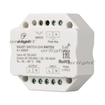 Выключатель SMART-SWITCH-DIM (100-240V, 1.5A, RF)